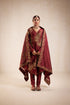 Maroon Chanderi Structured Kurta Set